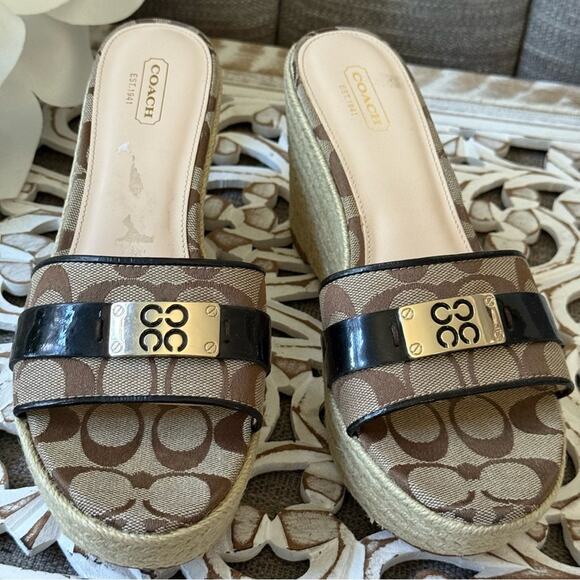 Coach Platform Wedge Christie Sandals Shoes Women’s 9 - Picture 11 of 11